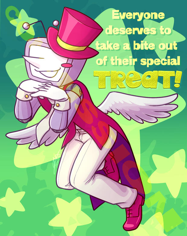 Full body, simple background, added text | $55